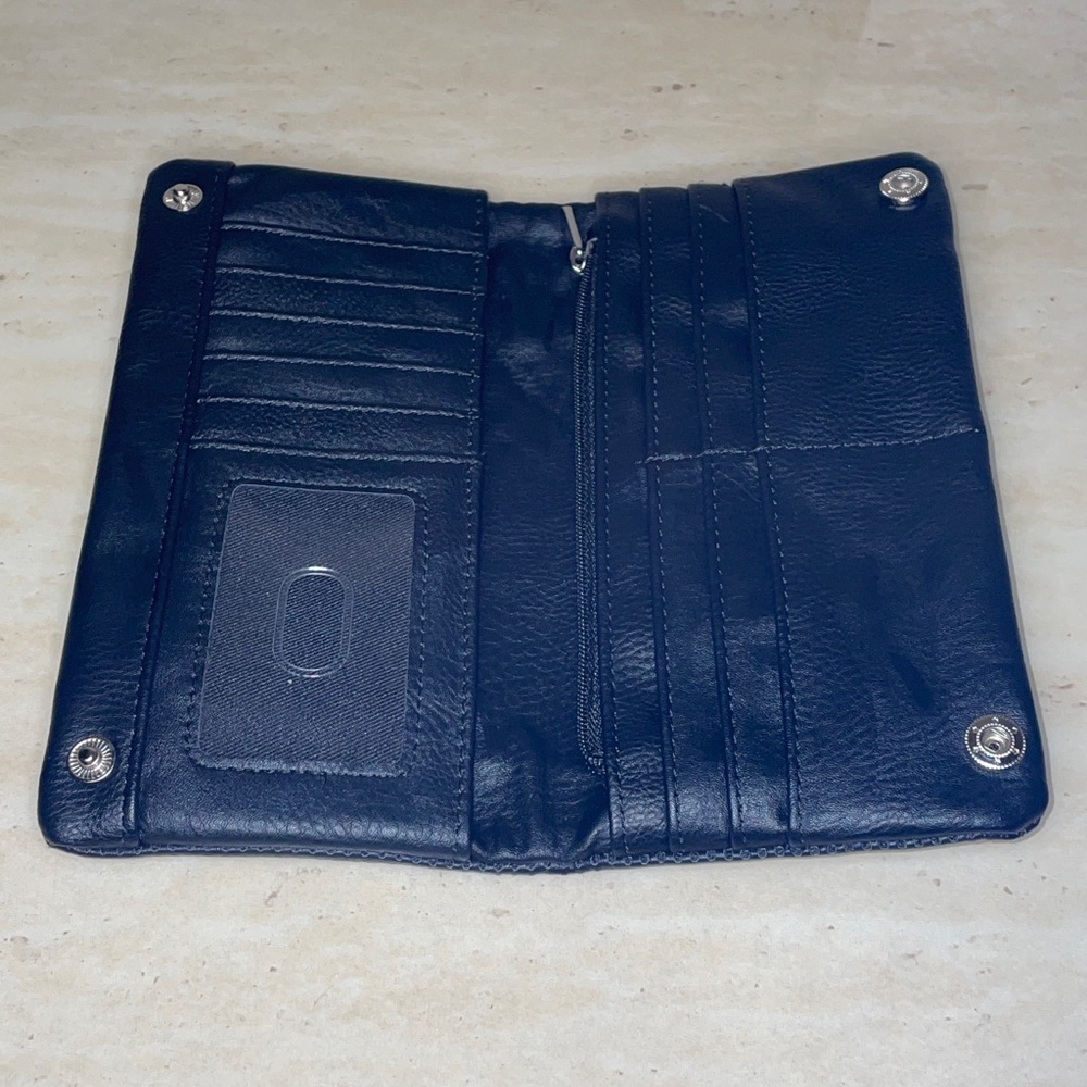 Dante Women's RFID Blocking Wallet - Black Faux Leather